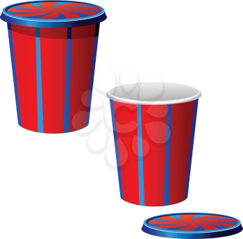 Royalty Free Clipart Image Striped Plastic Cups