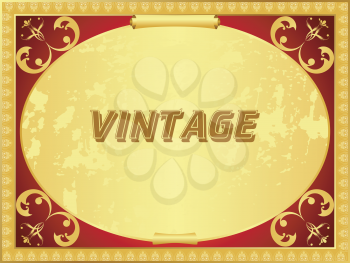 Royalty Free Clipart Image of a Vintage Label