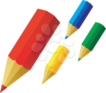 Royalty Free Clipart Image of a Coloured Pencils