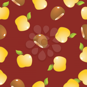 Royalty Free Clipart Image of a Background with Assorted Fruits