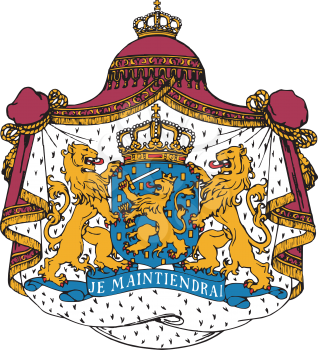 Royalty Free Clipart Image of a Coat of Arms of The Netherlands