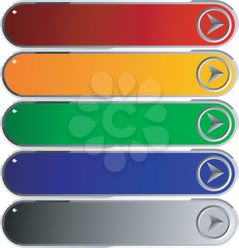 Set of color long buttons 5