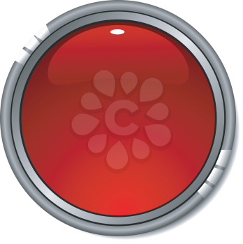 Vector glossy red button
