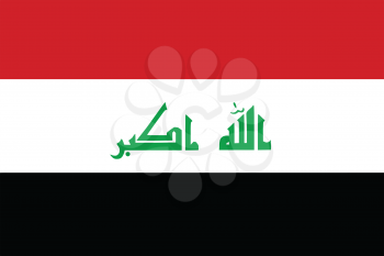Vector illustration of the flag of Iraq  