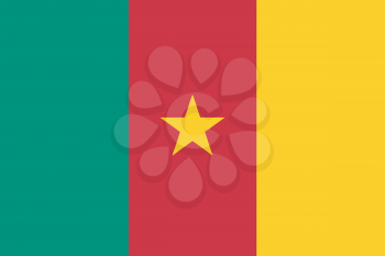 Vector illustration of the flag of Cameroon 