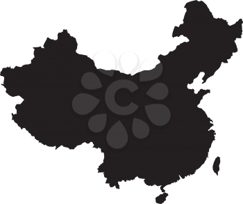 Vector illustration of maps of  China 