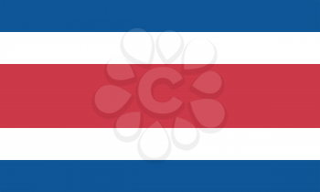 Vector illustration of the flag of Costa Rica  