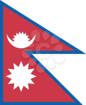 Vector illustration of the flag of Nepal 