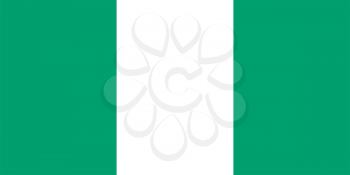 Vector illustration of the flag of  Nigeria 