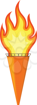 Vector illustration of a cartoon torch. EPS10
