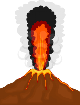 Cartoon image of a volcano. eps10