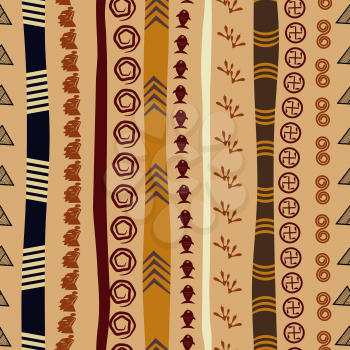 Seamless texture with African motifs