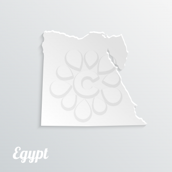Abstract icon map of  Egypt on a gray background