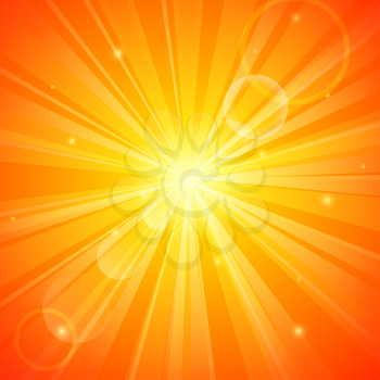 Abstract orange sunny background