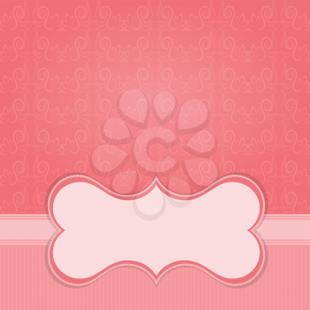 Frame on the paper background with design element