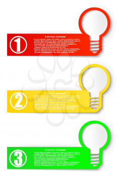Set of colored banners. Design elements for web