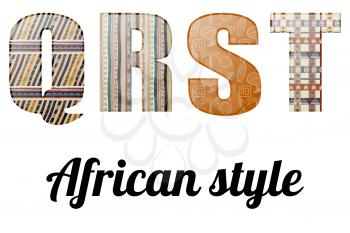 Alphabet African texture
