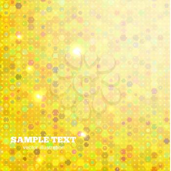 Abstract yellow background with geometric elements. Vector illustration. 