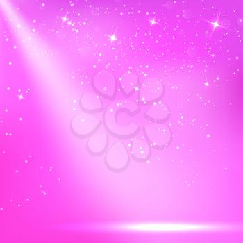Purple a scenic with spotlight background. Vector illustrations