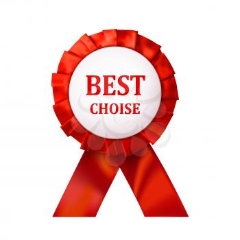 Vector best choice red label. Design element. Vector illustration                      