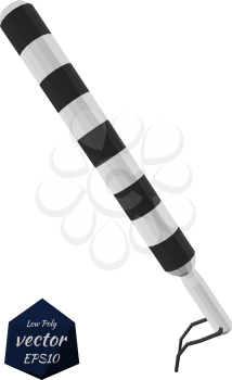 Police baton isolated on white background. Accessory police officer. Vector illustration.