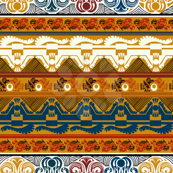 Colored seamless indian pattern. Vector illustration