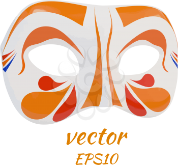 Bright carnival mask on a white background. Vector 
illustration