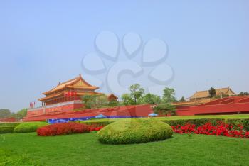 Tiananmen Gate Tower of Forbidden City in China