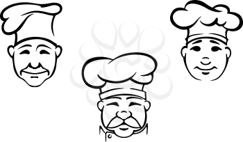 Cookers anf chefs set for restaurant design. Vector illustration