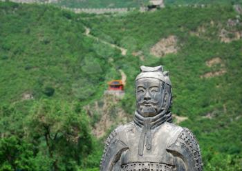 Old warrior near the Great Wall in China