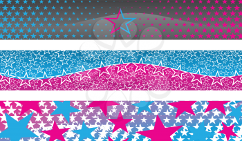 3 banners with stars for your web site