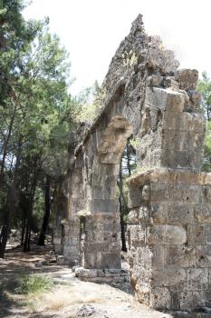 Aqueduct in ancient Greek city Phaselis, near Antalya, Turkey