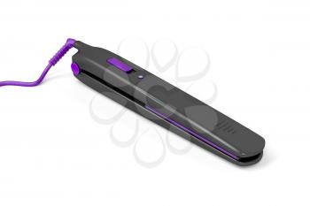 Hair straightener on white background