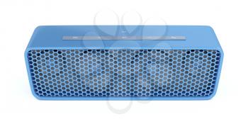 Portable bluetooth speaker on white background