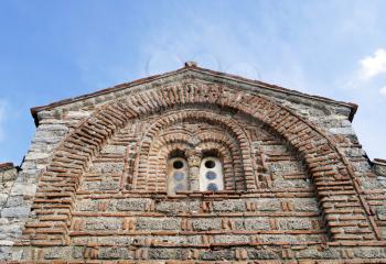 Details of the church of St. John at Kaneo in Ohrid, Macedonia 