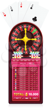 Royalty Free Clipart Image of a Roulette Table