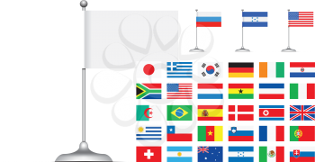 Royalty Free Clipart Image of International Flags