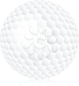 Royalty Free Clipart Image of a Golf Ball