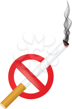 Royalty Free Clipart Image of a No Smoking Symbol