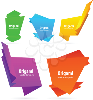 Royalty Free Clipart Image of Origami Papers