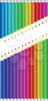 Royalty Free Clipart Image of Pencil Crayon Background