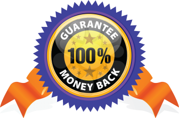 Royalty Free Clipart Image of a Money Back Guarantee