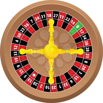 Royalty Free Clipart Image of a Roulette Wheel