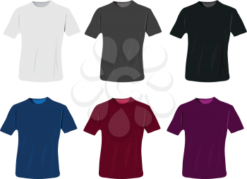 Royalty Free Clipart Image of T-Shirts