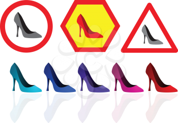 Royalty Free Clipart Image of a Woman's Shoes