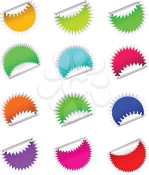 Royalty Free Clipart Image of a Sticker Set