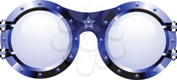 Royalty Free Clipart Image of Sunglasses in Disco Style