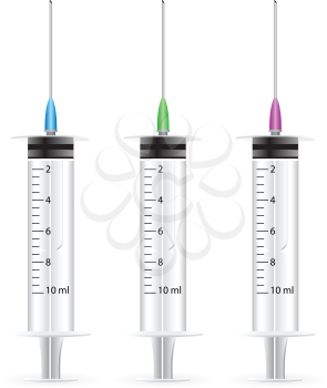 Royalty Free Clipart Image of Syringes