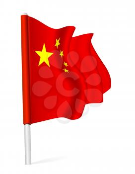 Flag of China, vector illustration on white background