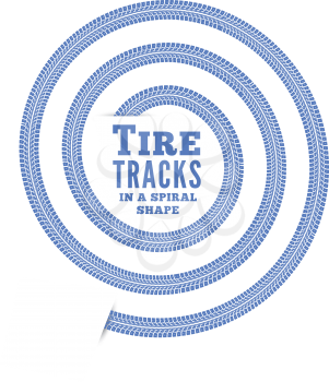 Tire tracks.  Vector illustration on white background